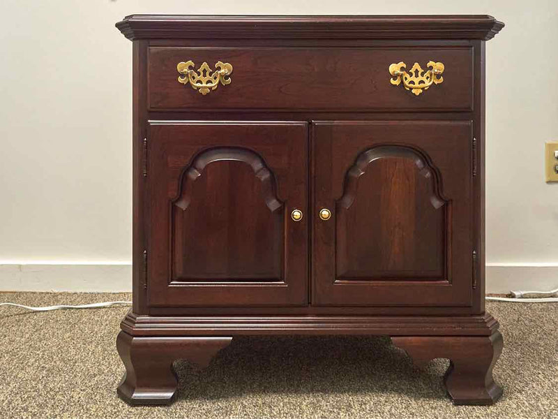 Pair of Ethan Allen Cherry Nightstand with 1 Drawer & Doors