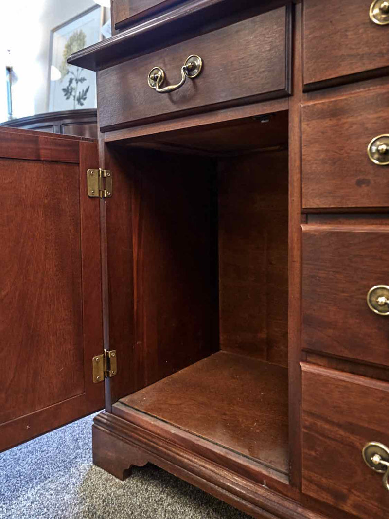 Crescent Furniture Mahogany Two Piece China Cabinet