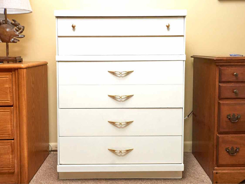 Circa 1960's Off white Finish 4 Drawer Chest