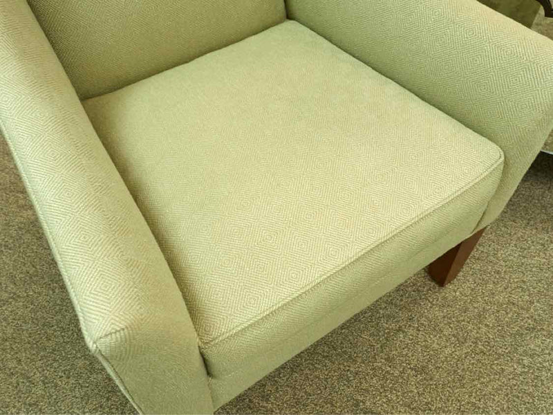 Ethan Allen Tightback Arm Chair in Seafoam