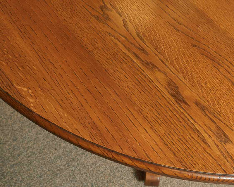 Round Solid Oak Dining Table