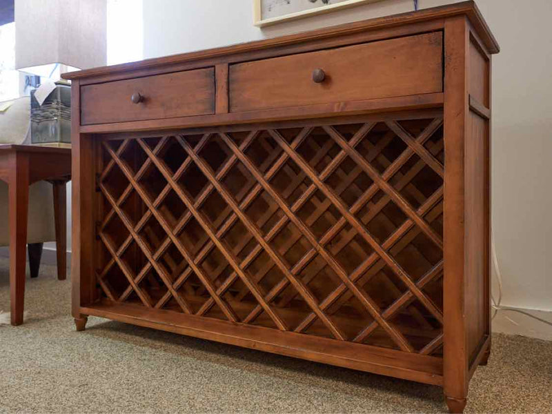 Ballard Design Rustic Server W/ Wine Storage