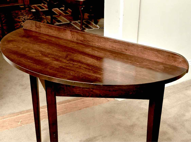 Hitchcock Demi Lune In Dark Stained Cherry Entrance  Console