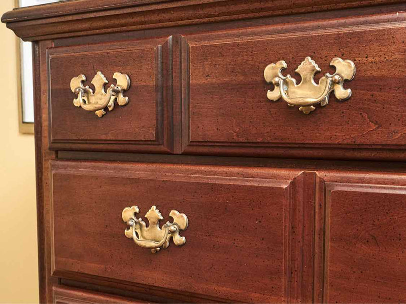 American Drew Cherry Finish 4 Over 2 Drawer Chest with Traditional Brass Pulls