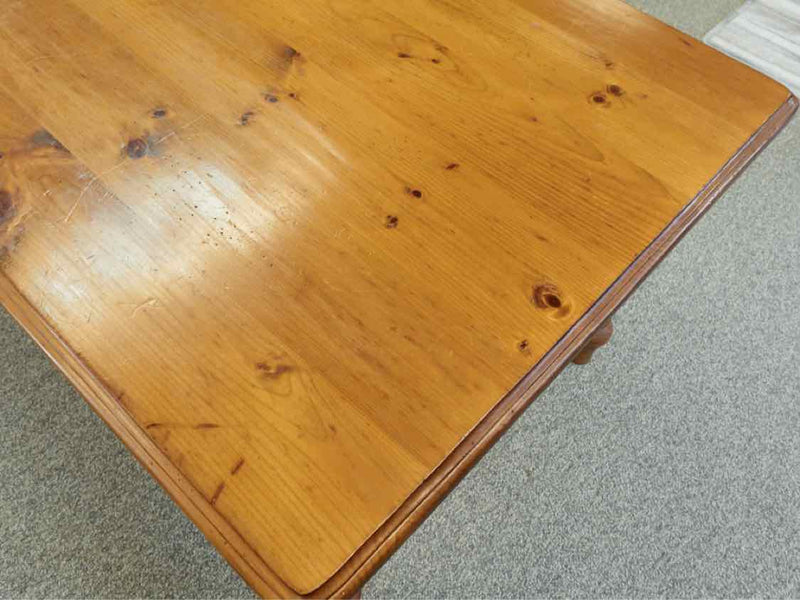 Rustic Pine Dining Table With Turned Legs