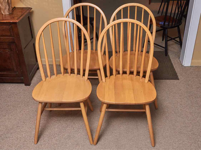 Set of Maple Windsor Style Dining Chairs