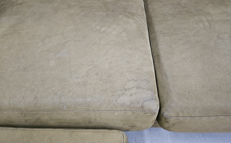 Olive Green Sofa w/ Ottoman