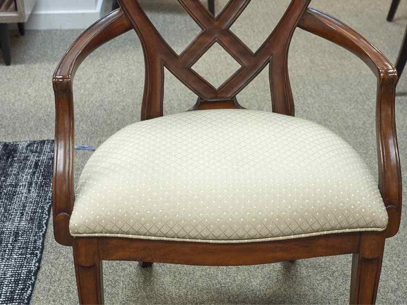 Pair of Ethan Allen Hepplewhite Ribbon- Back  Dining Chairs