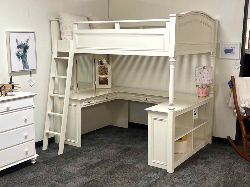 PB Teen 'Chelsea' Vanity Loft Bed