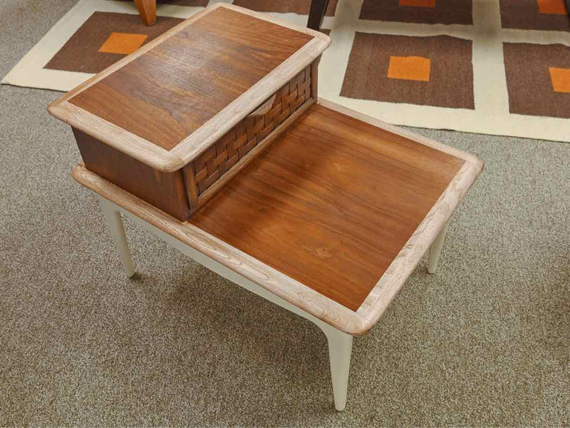 Lane Furniture Walnut Stepback Table