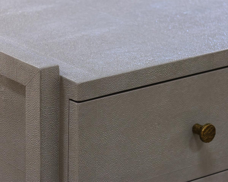 Made Goods Carrigan Chest in Castor Gray Vintage Faux Shagreen