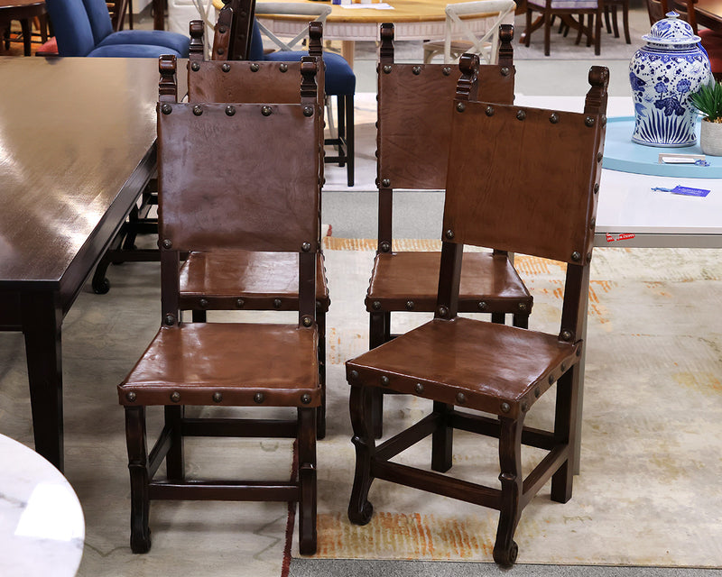 Set of 4 South Cone Spanish Colonial Dining Chairs