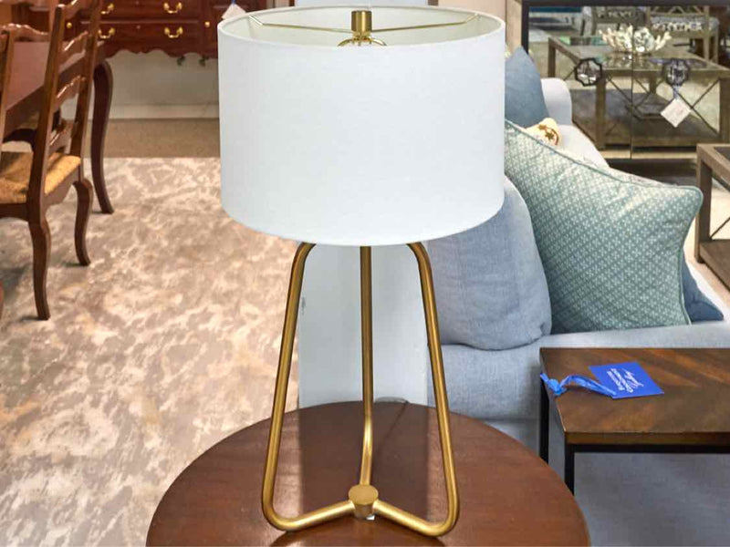 Contemporary Open Brass Table Lamp