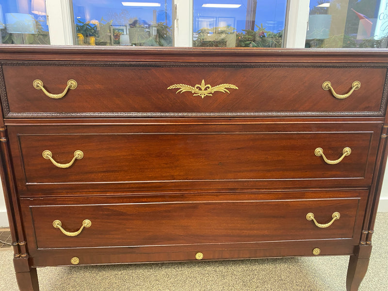 Northern Furniture Co Three Drawer Mahogany Dresser