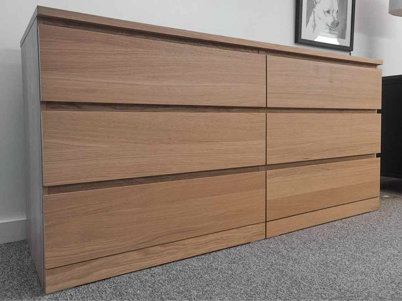 Weather Beige Contemporary 6 Drawer Dresser