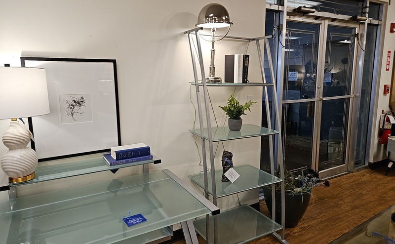 Contemporary Glasstopped Bookshelf