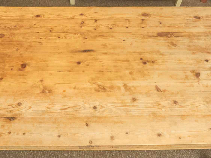 Rustic Pine Turned Legs 1 Drawer Dining Table