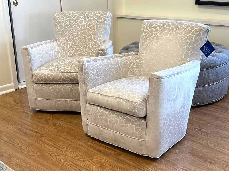 Pair of Crate & Barrel Swivel Chairs