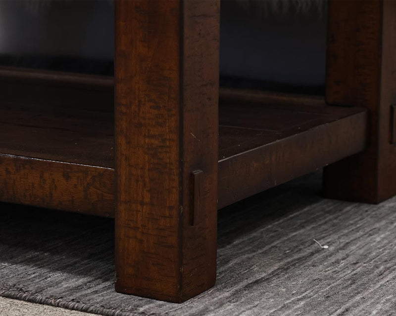 Pottery Barnl Shadowbox Cocktail Table in Rustic Dark Finish