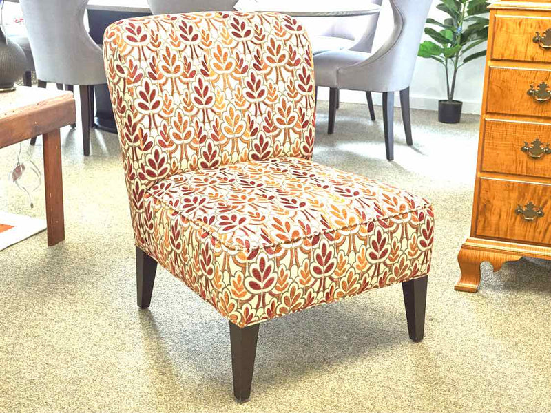 Armless Accent Chair in Autumn Tones