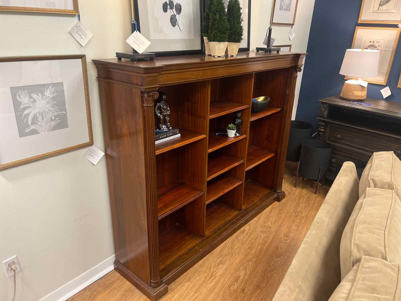 Mahogany Bookcase w/ Fluted Accents