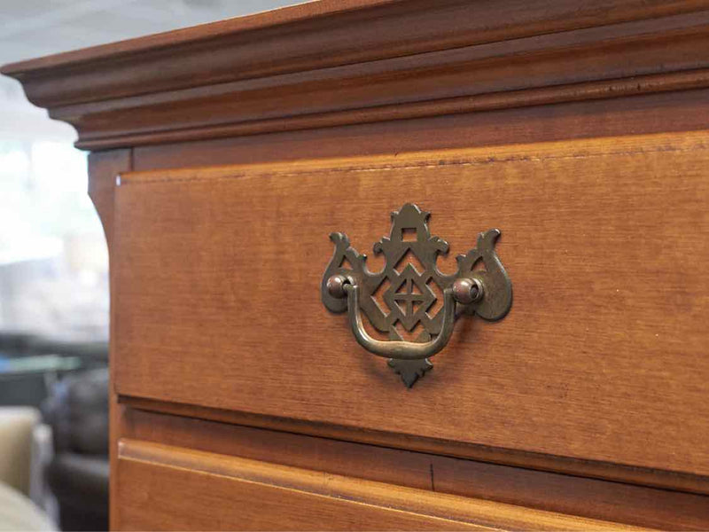 Maple Chest W/ Secretary Drop Drawer