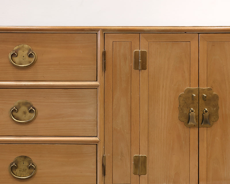 Asian-Inspired Oak Dresser