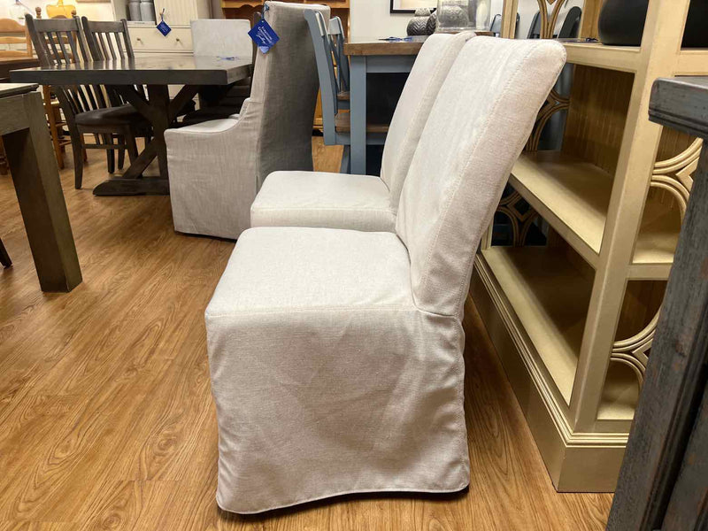 Pair of Four Hands Slipcovered Dining Chairs