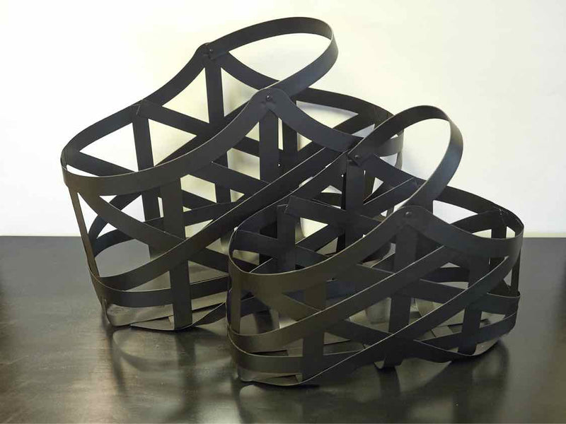 'Tyrell' Set of Two Iron Metal Baskets