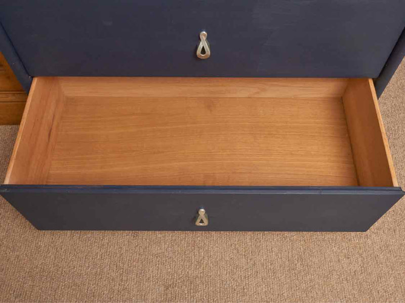 Tall Chest 5 Drawer In 'Blueberry Blue Finish