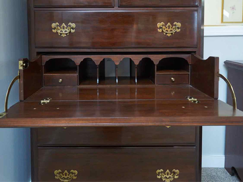 Ethan Allen Georgian Court Cherry Chest W/ Secretary