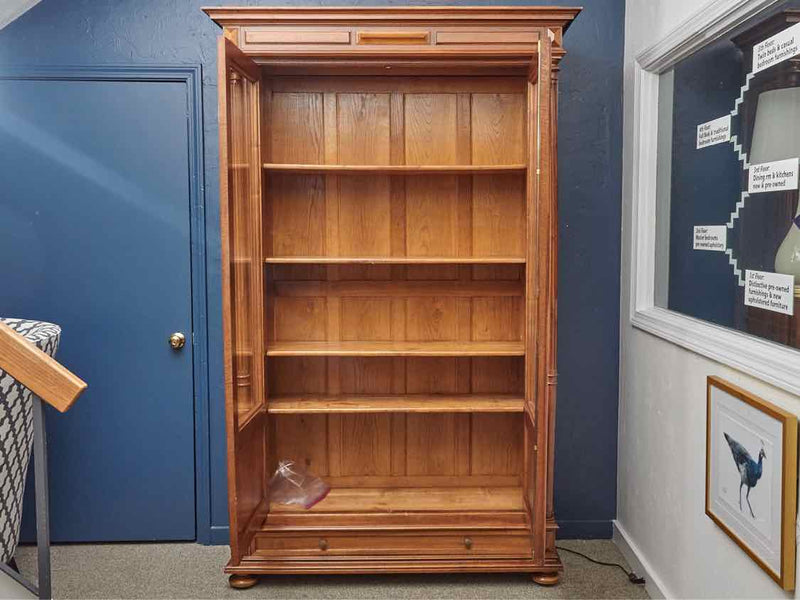 Library Display Cabinet in Pecan Finish