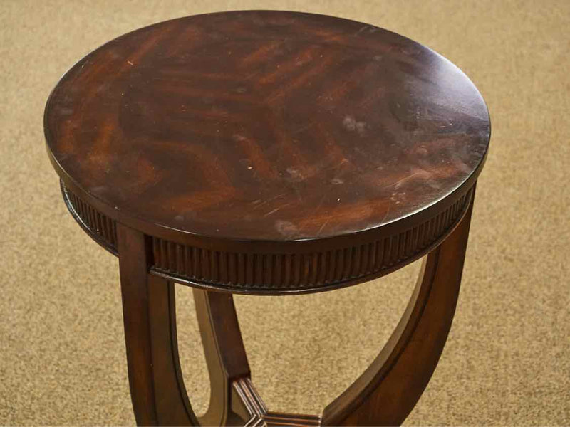 Contemporary Mahogany Accent Table