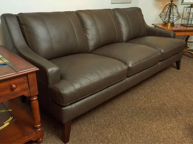 Macy's 'Aspen Dark Brown' Leather  Sofa