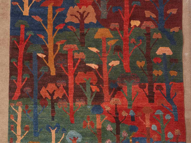 "Forest" Wool Large Runner Hand Made in Nepal