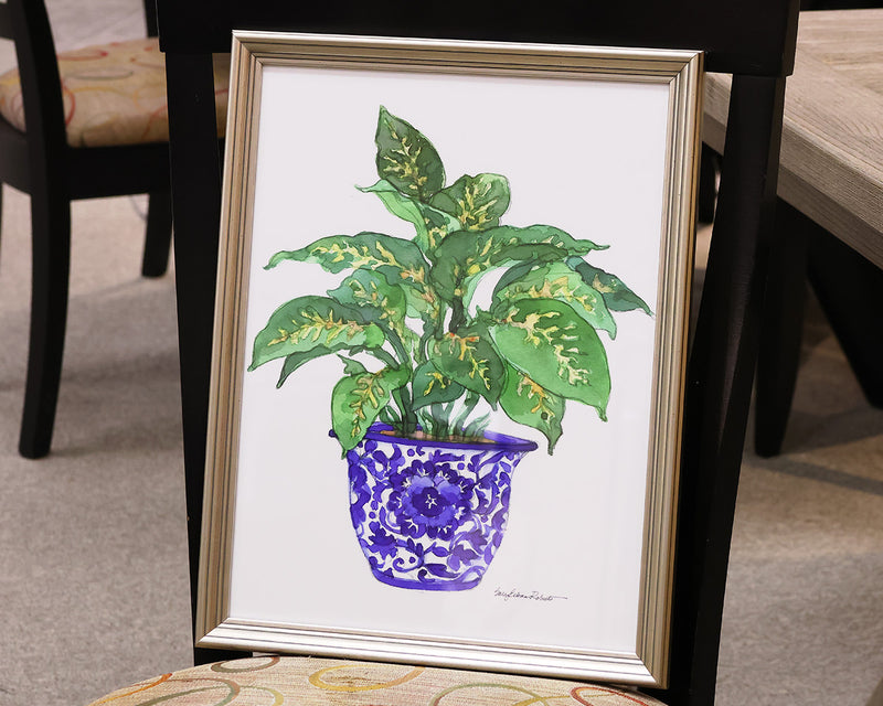 "Botanical Blues III" Framed Print