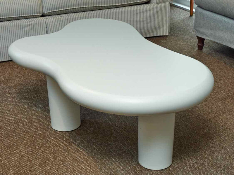 Resin Contemporary Ivory Cocktail Table