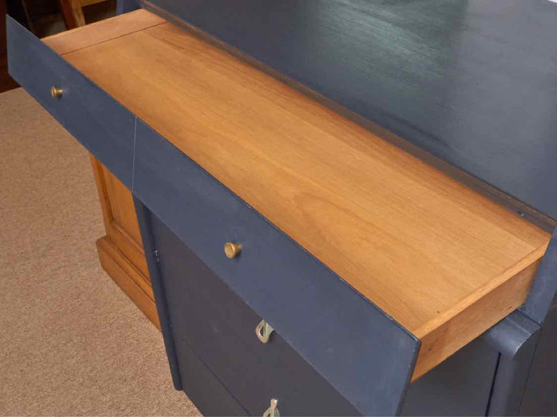 Tall Chest 5 Drawer In 'Blueberry Blue Finish