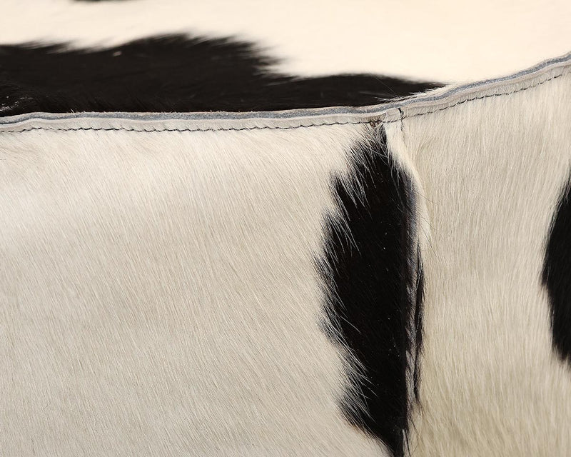 MG+BW Cow Hide Ottoman