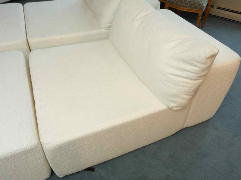 Inside Weather Modular Armless Chair Chaise Ottoman In Boucle Aspen