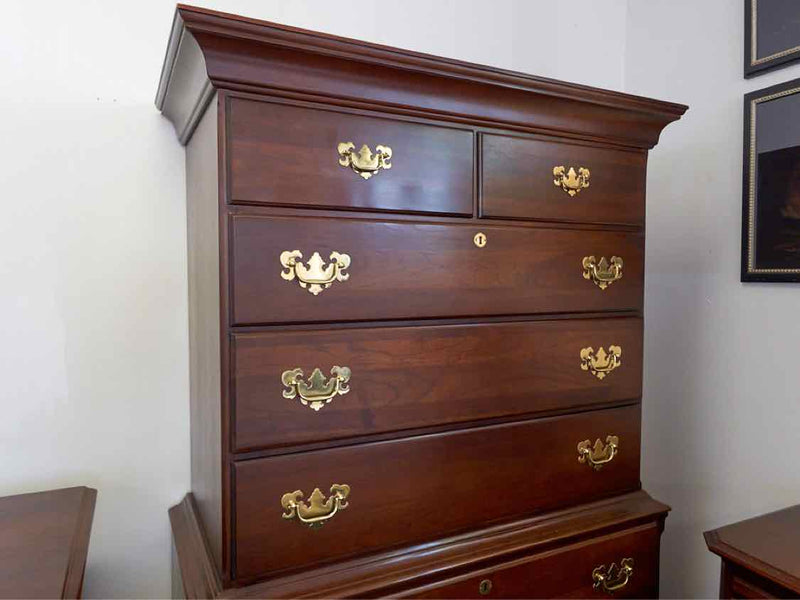 Kincaid Blockfront Cherry Chest on Chest