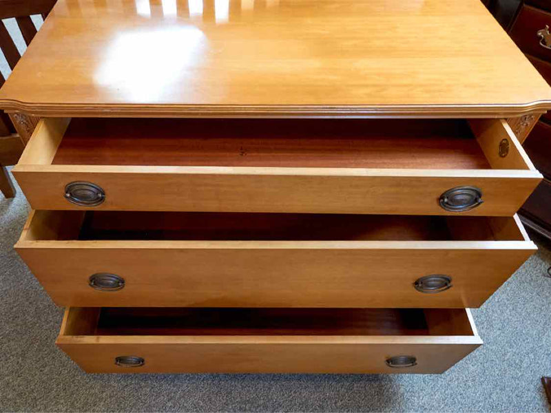 Cherry Three Drawer Chest W/ Fluting