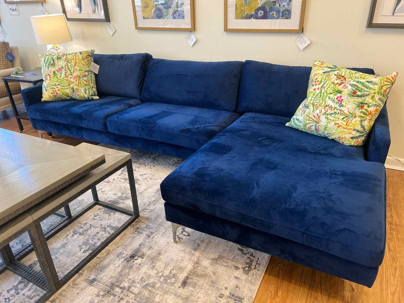 All Modern Royal Blue Sectional