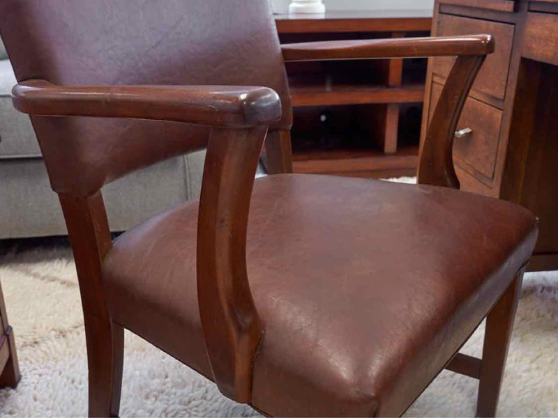 Brown Leather Desk Chair