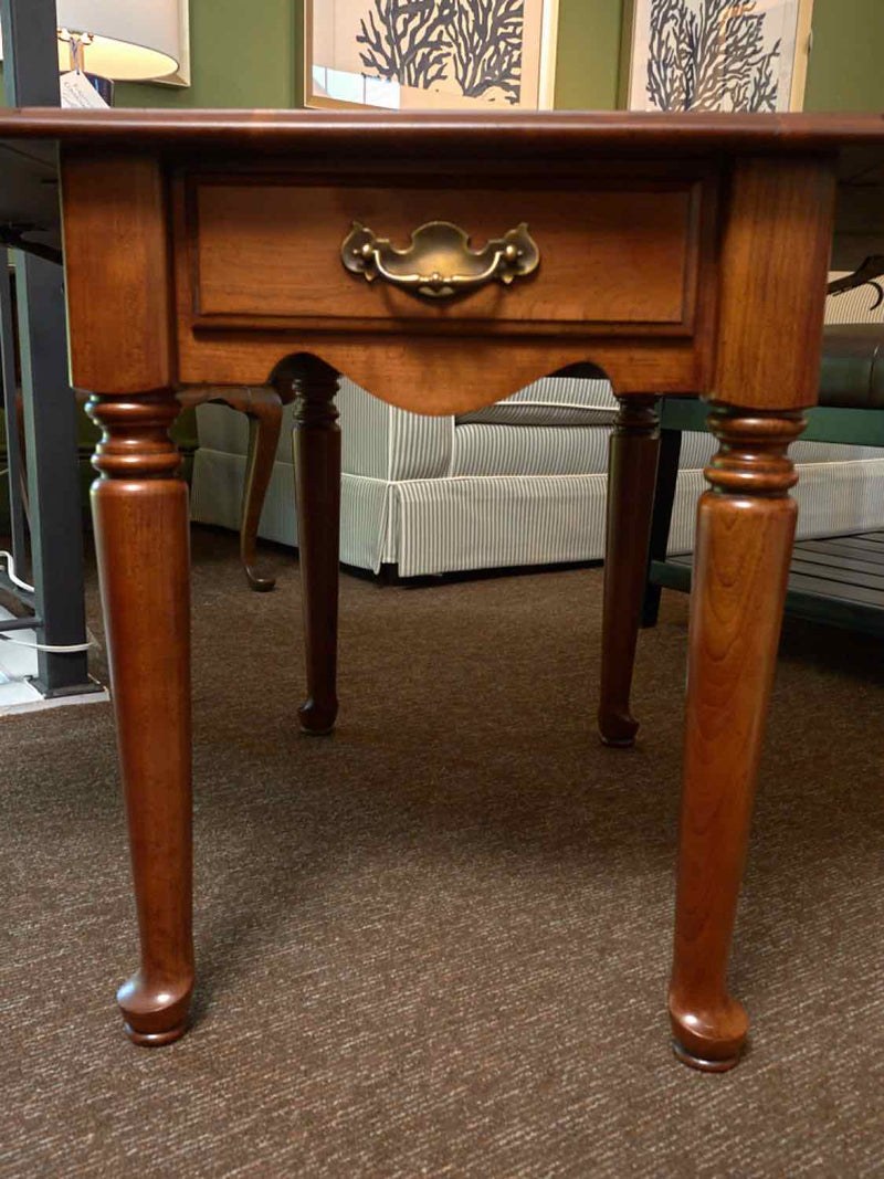 Cherry Drop Leaf 1 Drawer Side Table