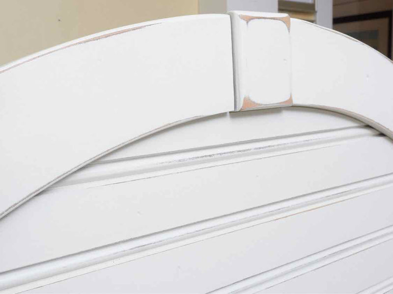 White Distressed Queen Shutter  Headboard