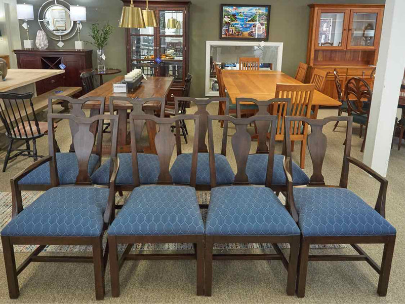 Set of 8 Ethan Allen 'Maddox' Chippendale Dining Chairs