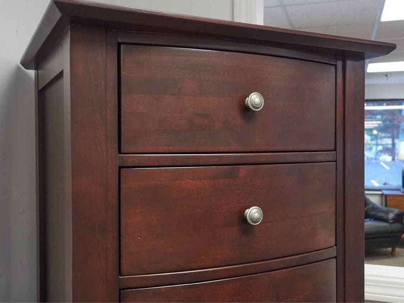 Espresso Finish  7 Drawer Lingerie Chest with Pewter Finish Pulls