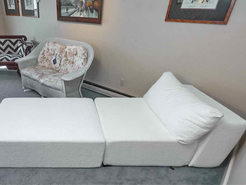 Inside Weather Modular Armless Chair Chaise Ottoman In Boucle Aspen