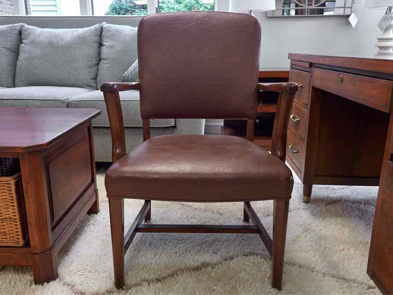 Brown Leather Desk Chair